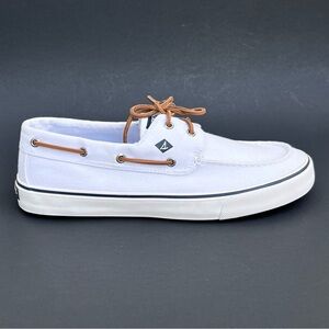 SPERRY Top-Sider Baskets Bateau Bahama II Boat Shoes White Men's Size 12 US